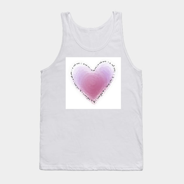 I love you love heart Tank Top by stickypixie